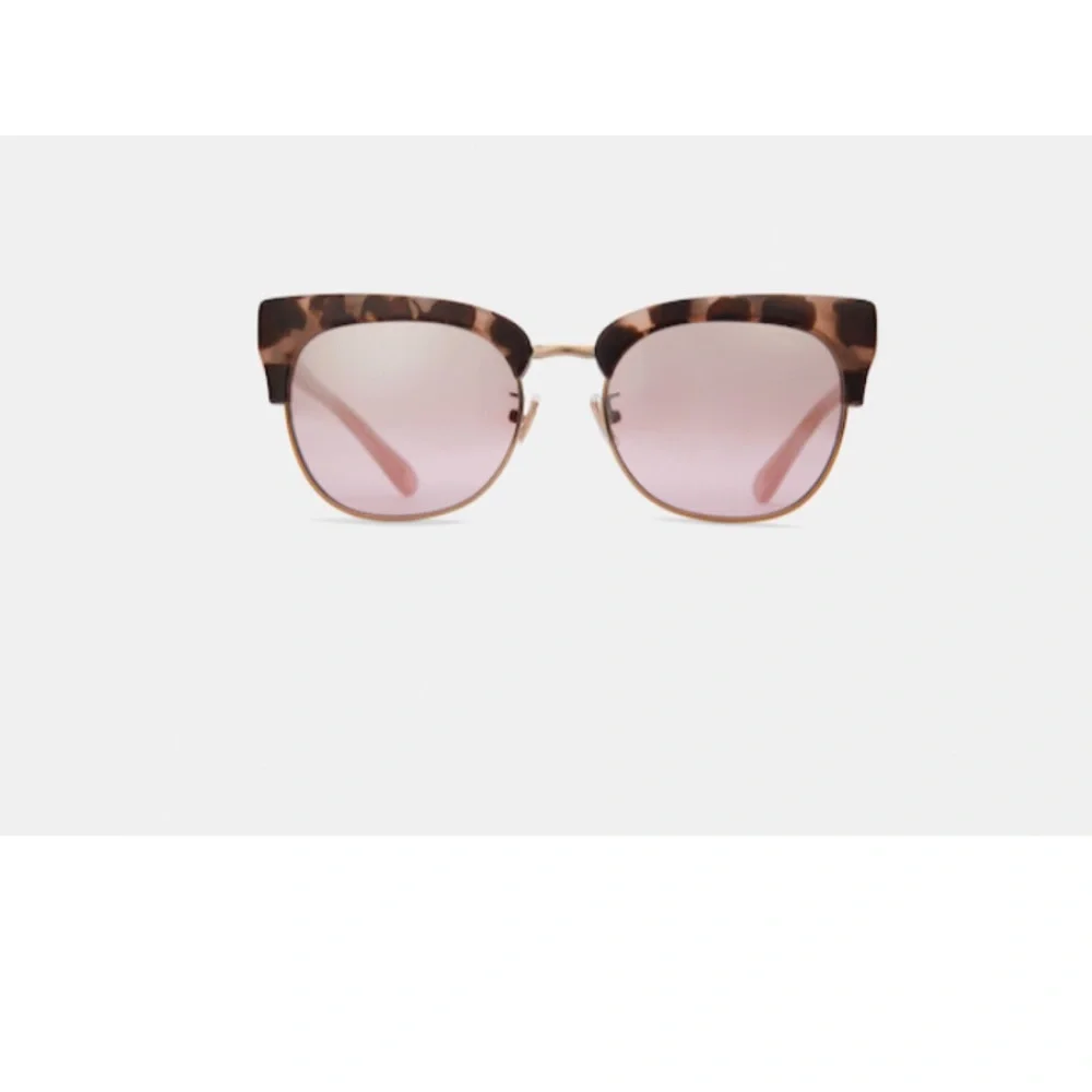 COACH SEMI RIMLESS PINK TORTOISE BOBBI SUNGLASSES ALL SEASONS - Picture 3 of 9